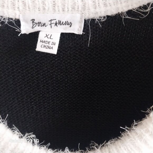 Funny Ugly Christmas Sweater Dress With Santa & Reindeer Design Born Famous XL - Picture 3 of 4